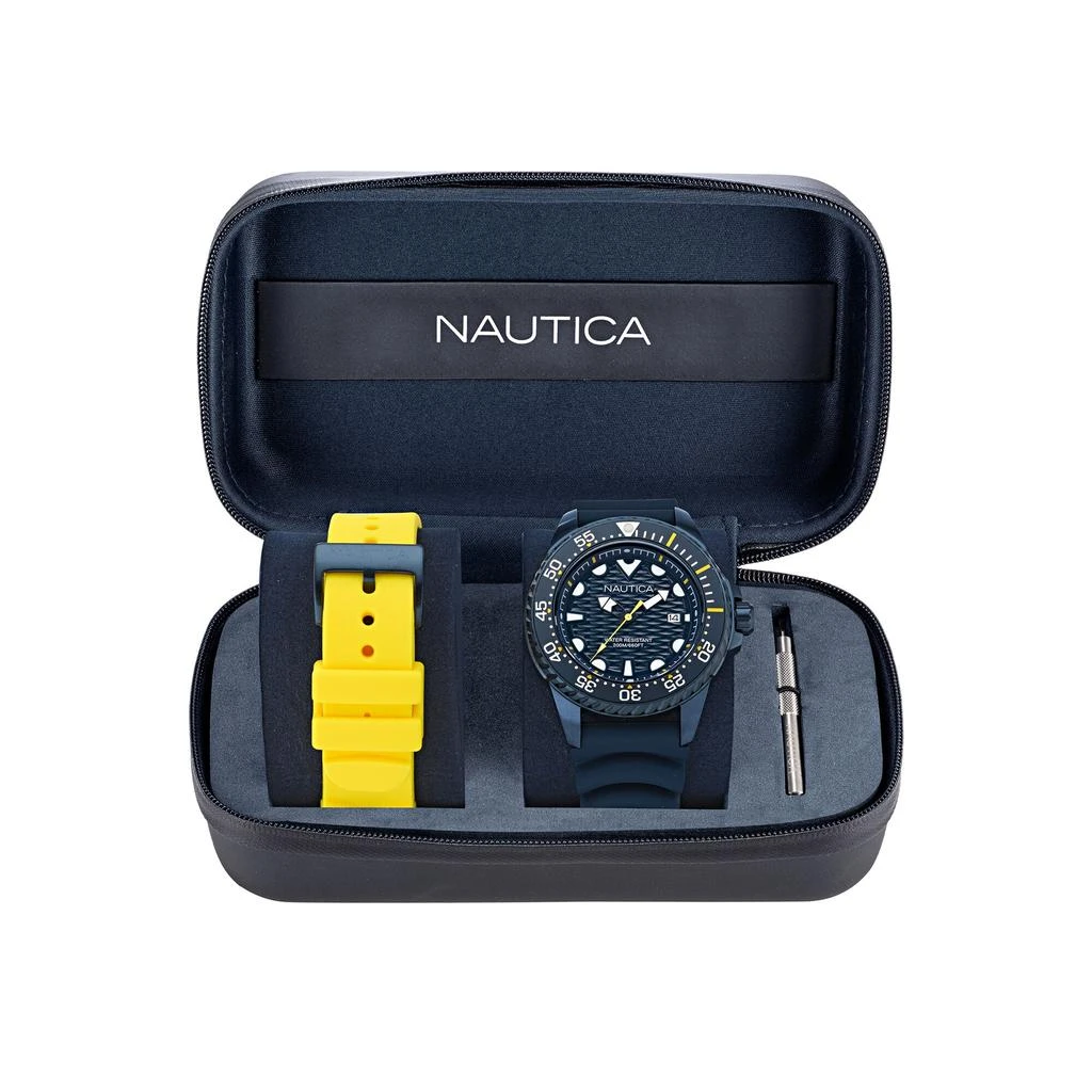 Nautica Mens Nct Sea Dive Silicone Watch Box Set 2
