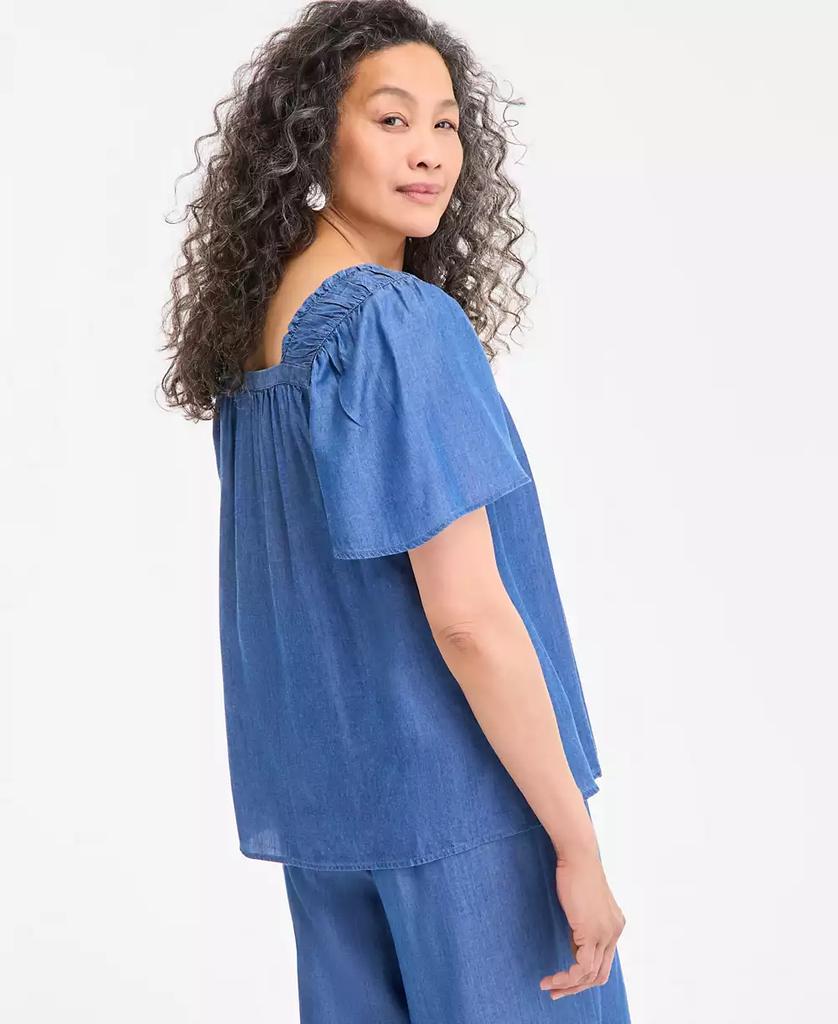 売れ筋商品|||スタイルアンドコー カットソー トップス レディース Petite Square-Neck Top, Exclusively at Macy's Deep Black Style & Co Petite Square-Neck Top, Exclusively at Macy's