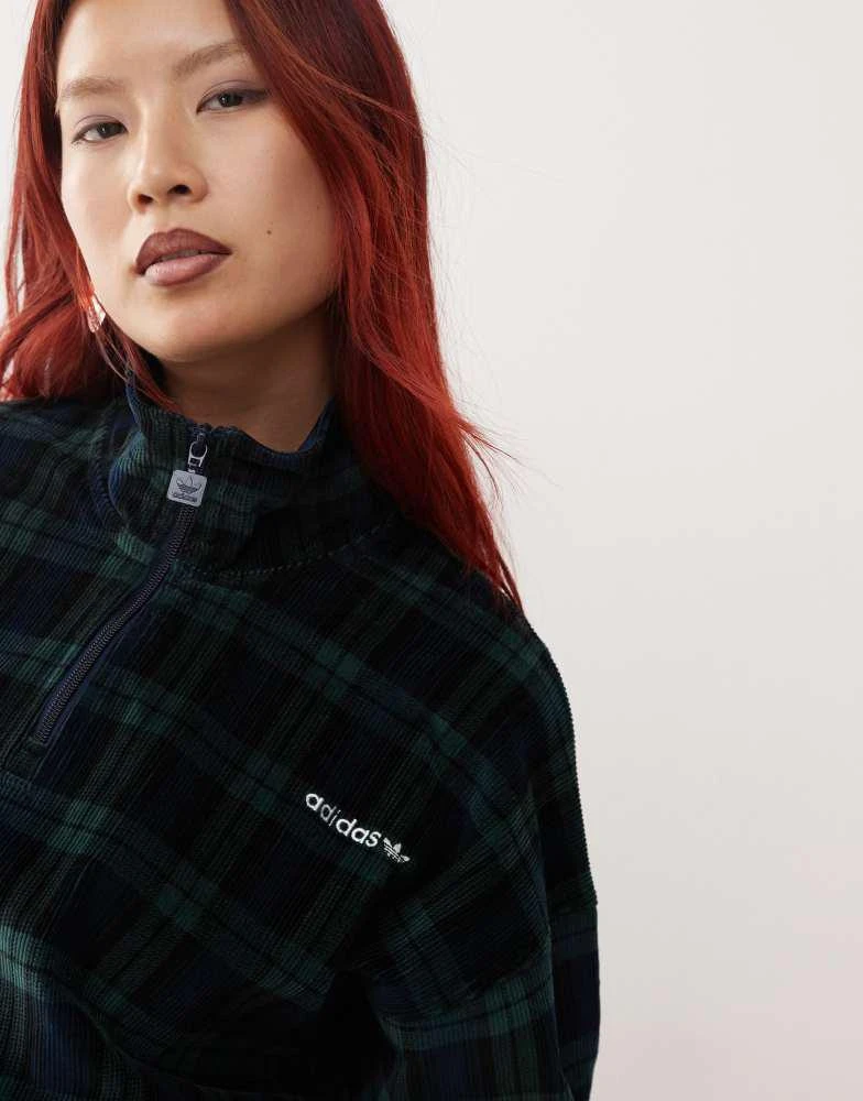 Adidas adidas Originals tartan half zip jacket 4