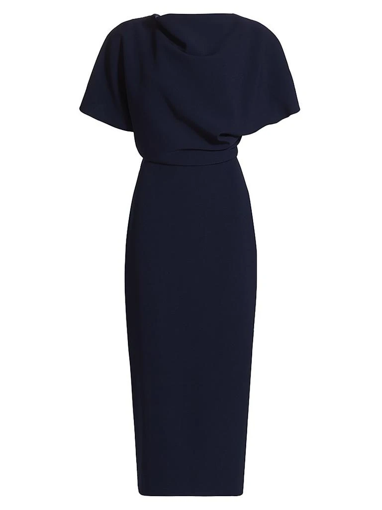 Amsale Draped Crêpe Cocktail Dress 1