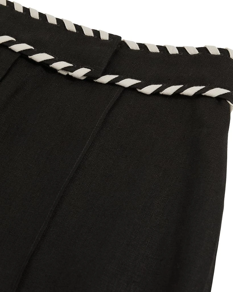 REISS Fawn Waistband Linen Shorts 5