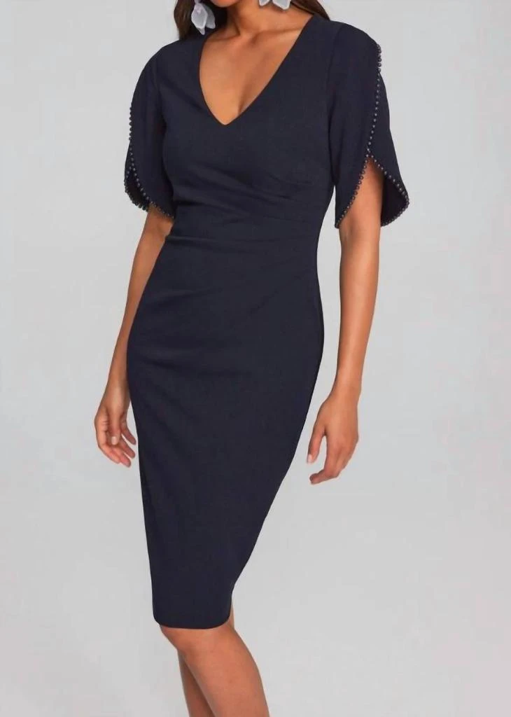 JOSEPH RIBKOFF Joseph Ribkoff - Sheath Dress With Pearl Detail 4