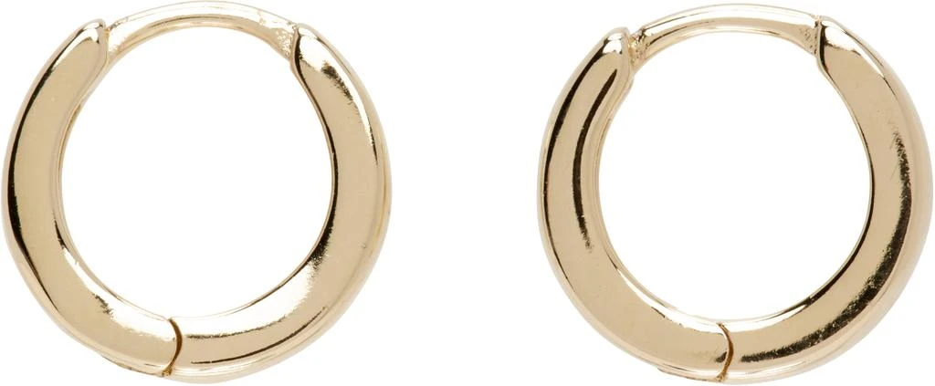 Laura Lombardi Gold Clutch Hoop Earrings 1