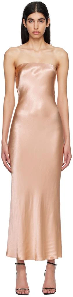 Bec & Bridge Gold Moon Dance Strapless Midi Dress 1