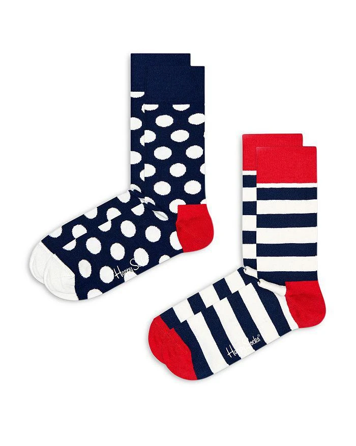 Happy Socks Classic Cotton Blend Crew Socks, Pack of 2 1