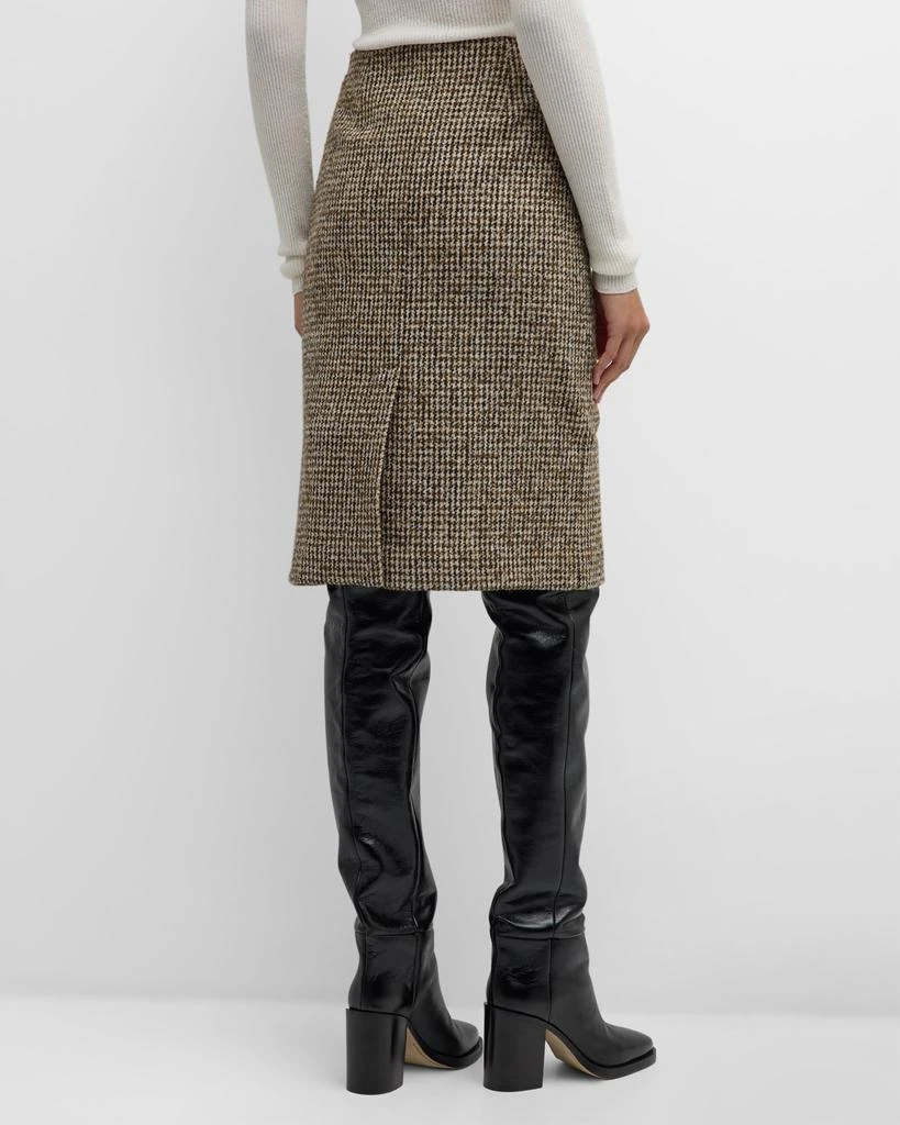 A.L.C. Cara Straight Houndstooth Skirt 6