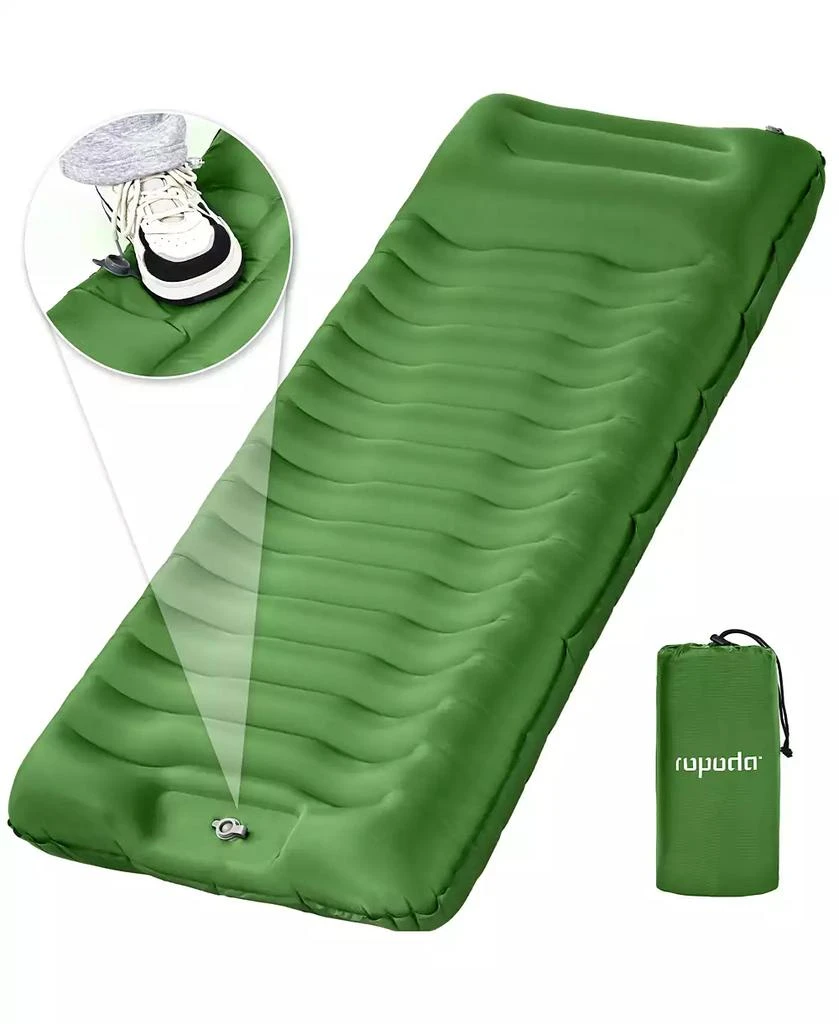 ROPODA Extra Thick Inflatable Sleeping Pad with Pillow, Camping Pad with Carrying Bag 1