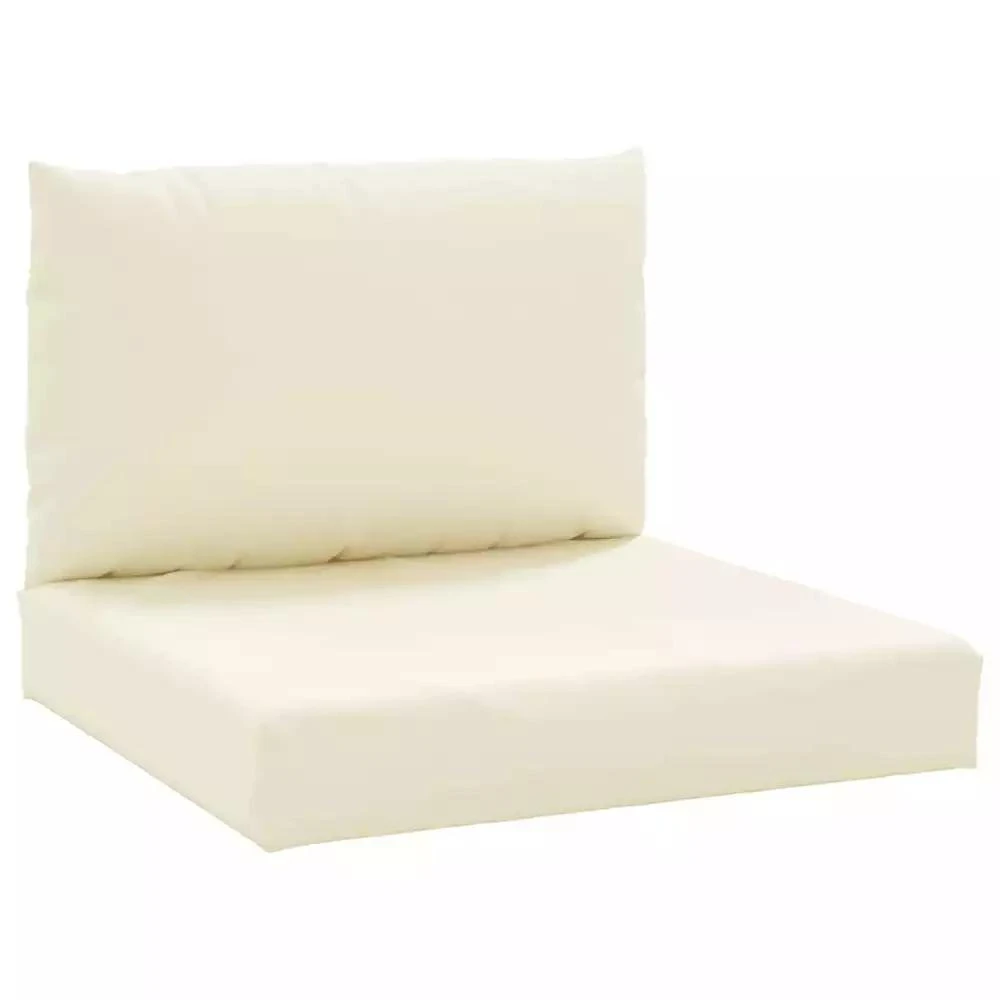 vidaXL Pallet Cushion Set of 2 Cream White 100% Oxford fabric Small