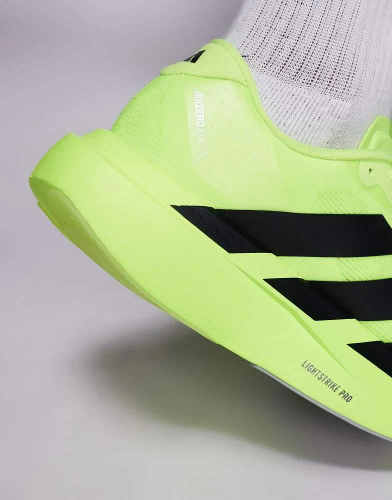 Adidas adidas Running Adizero EVO SL trainers in yellow and black 4