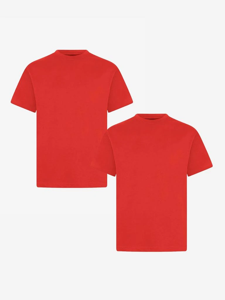 Zeco Schoolwear Zeco Kids School Crew Neck T-Shirt (Twin Pack) in Red 1