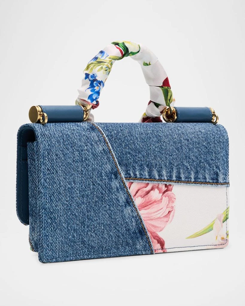 Dolce & Gabbana Sicily Floral Denim Wallet on Chain 4