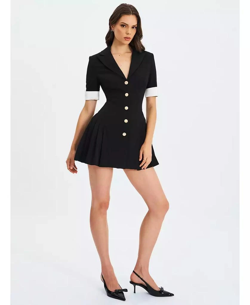 Miss Circle Women's Ilitha Black Woven Crepe Pleated A-Line Mini Dress -  Dresses & Skirts - Compare Prices from 7+ Stores - Free Shipping -  BeyondStyle