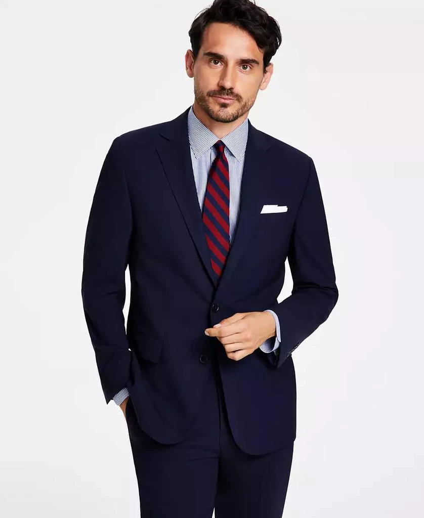 Brooks Brothers Men's Classic-Fit Stretch Wool Blend Suit Separates Jacket 1