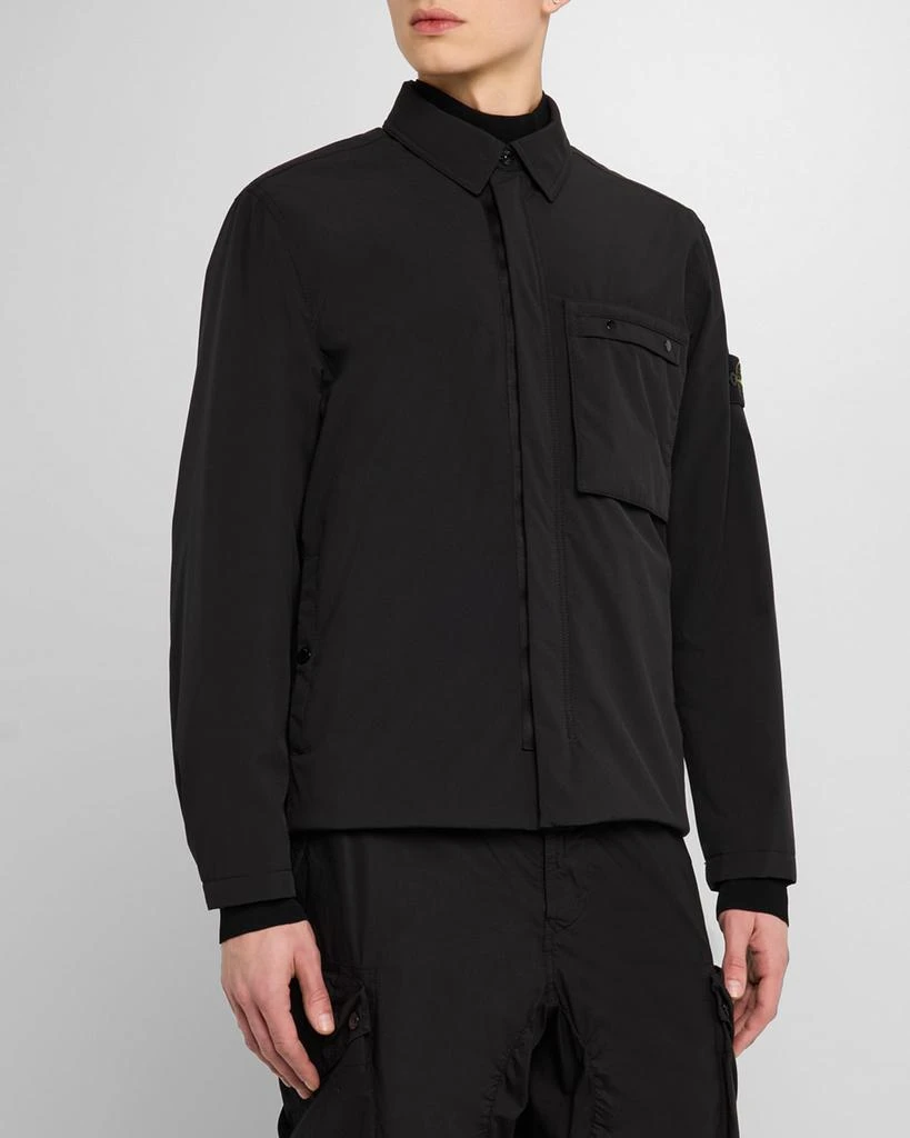 Stone Island Men's Soft Shell Jacket with Arm Patch 4