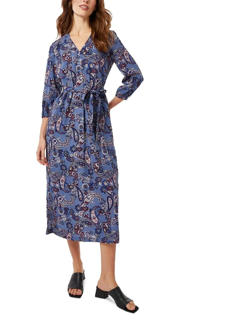 JONES NEW YORK Womens Paisley Long Shift Dress 1