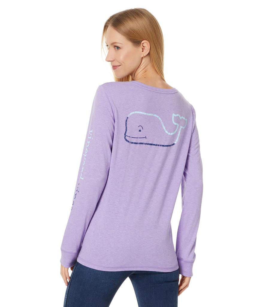 Vineyard Vines Burgee Whale Long Sleeve Dunes Tee