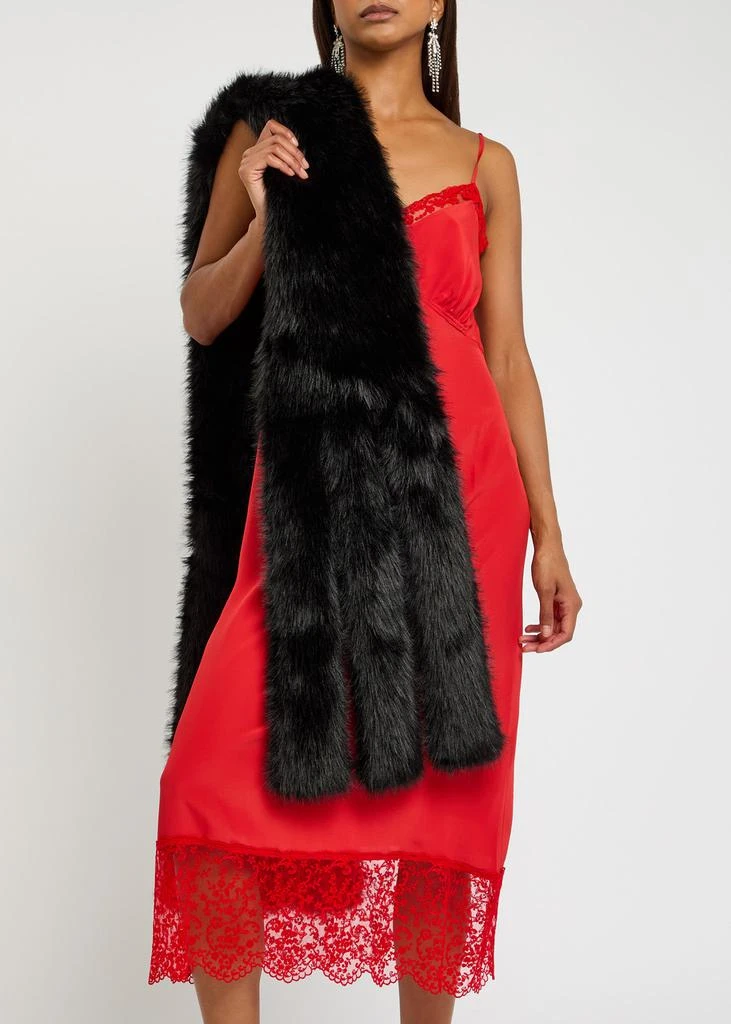 Simone Rocha Triple Split Faux Fur Scarf 4