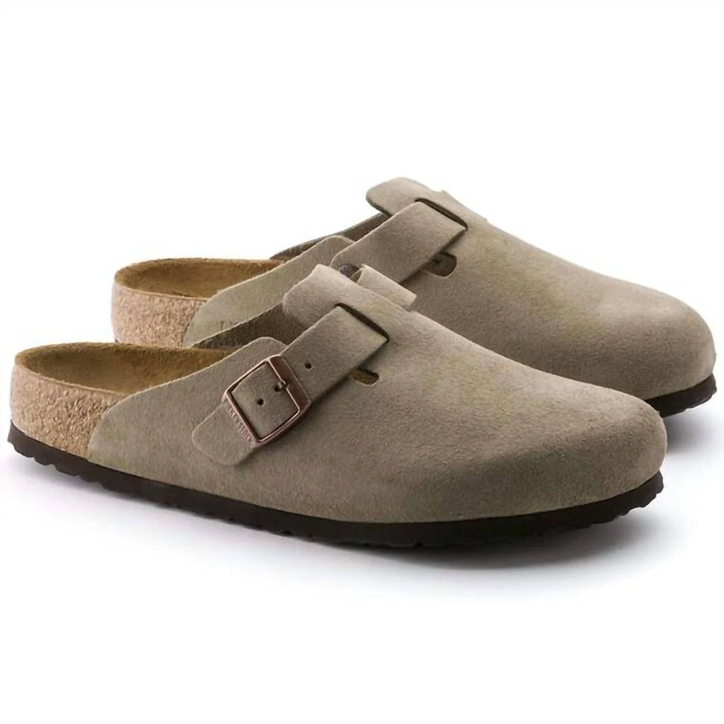 Birkenstock Birkenstock - Women
s Boston Suede Soft Footbed Shoe 5