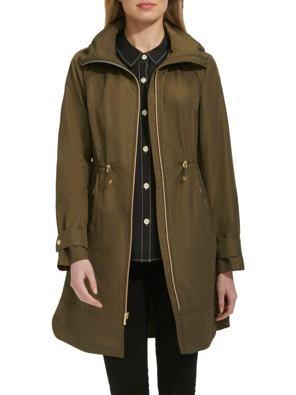 Cole Haan Packable Drawcord Longline Rain Jacket 1