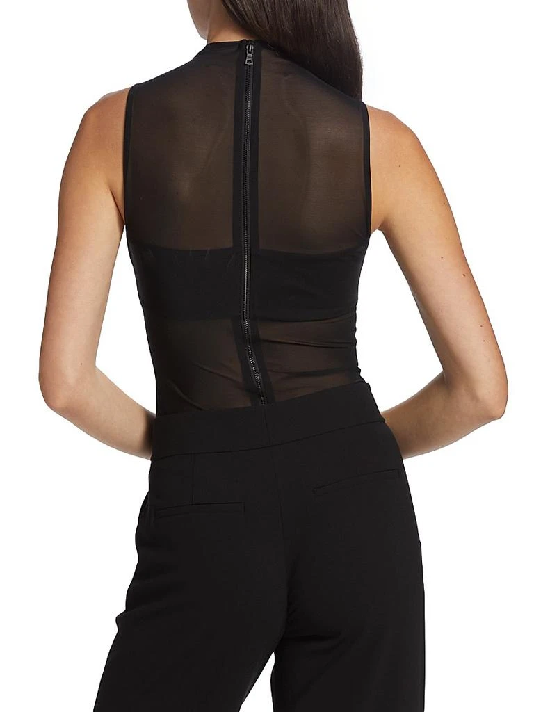 Alice + Olivia Nichol Mesh Mock Turtleneck Bodysuit 5