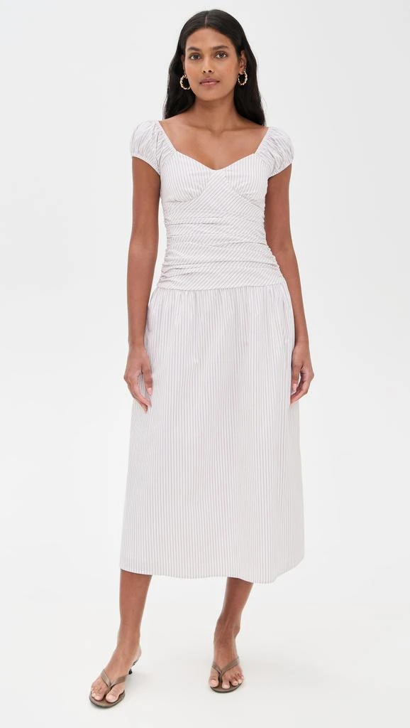 Wayf Ruched Waist Midi Dress 1