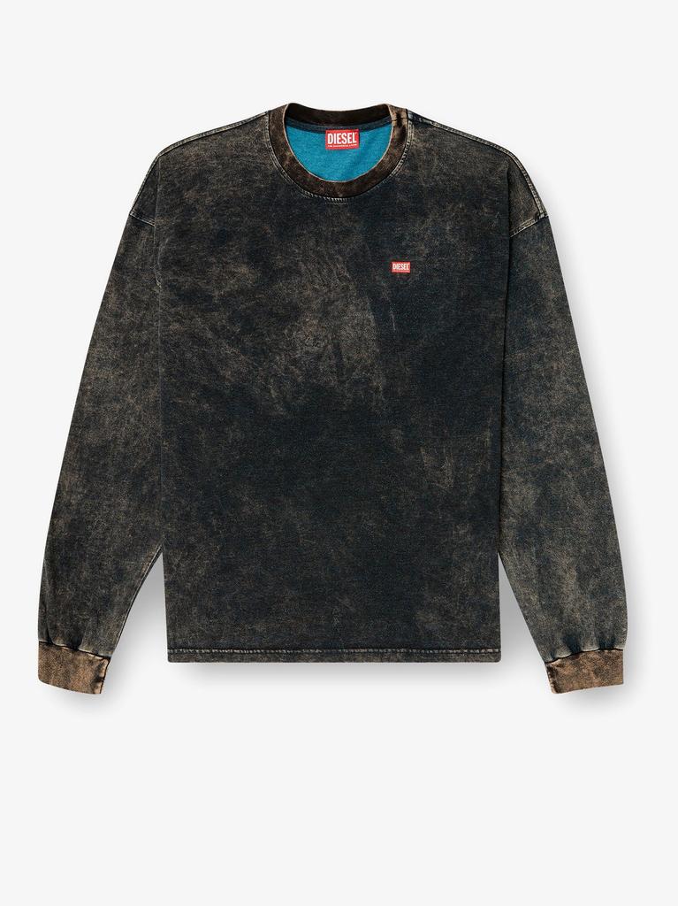 【DIESEL】T-Roxt-Q1 Men's T-shirt with inside-out print | Black | Diesel