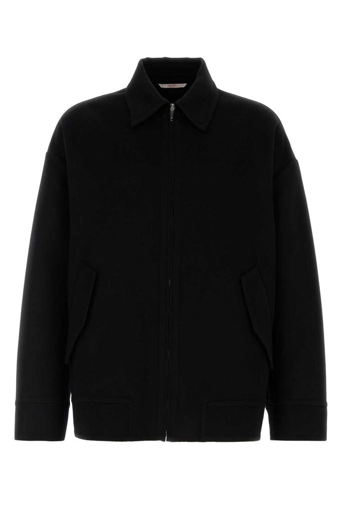 ジャケット Valentino Black wool double-breasted jacket Double-Breasted Mohair Wool Jacket by Valentino Garavani at