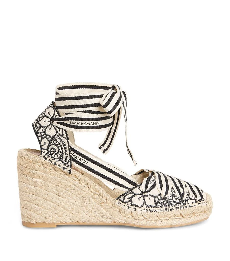 Zimmermann Embroidered Espadrille Wedges 95 1