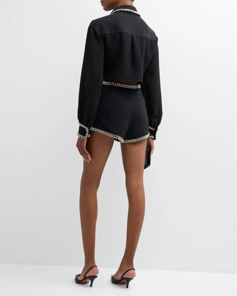 Cinq a Sept Juneve Rhinestone-Embellished Shorts 4