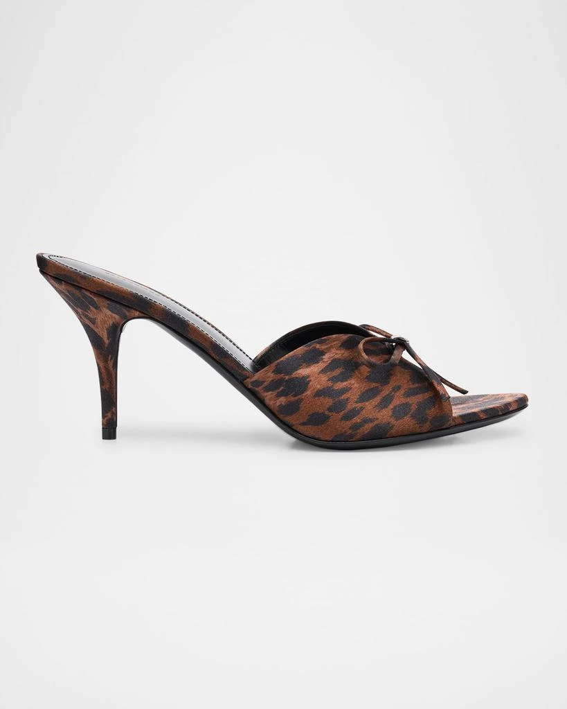 Balenciaga Knife Leopard Bow Stiletto Sandals 1
