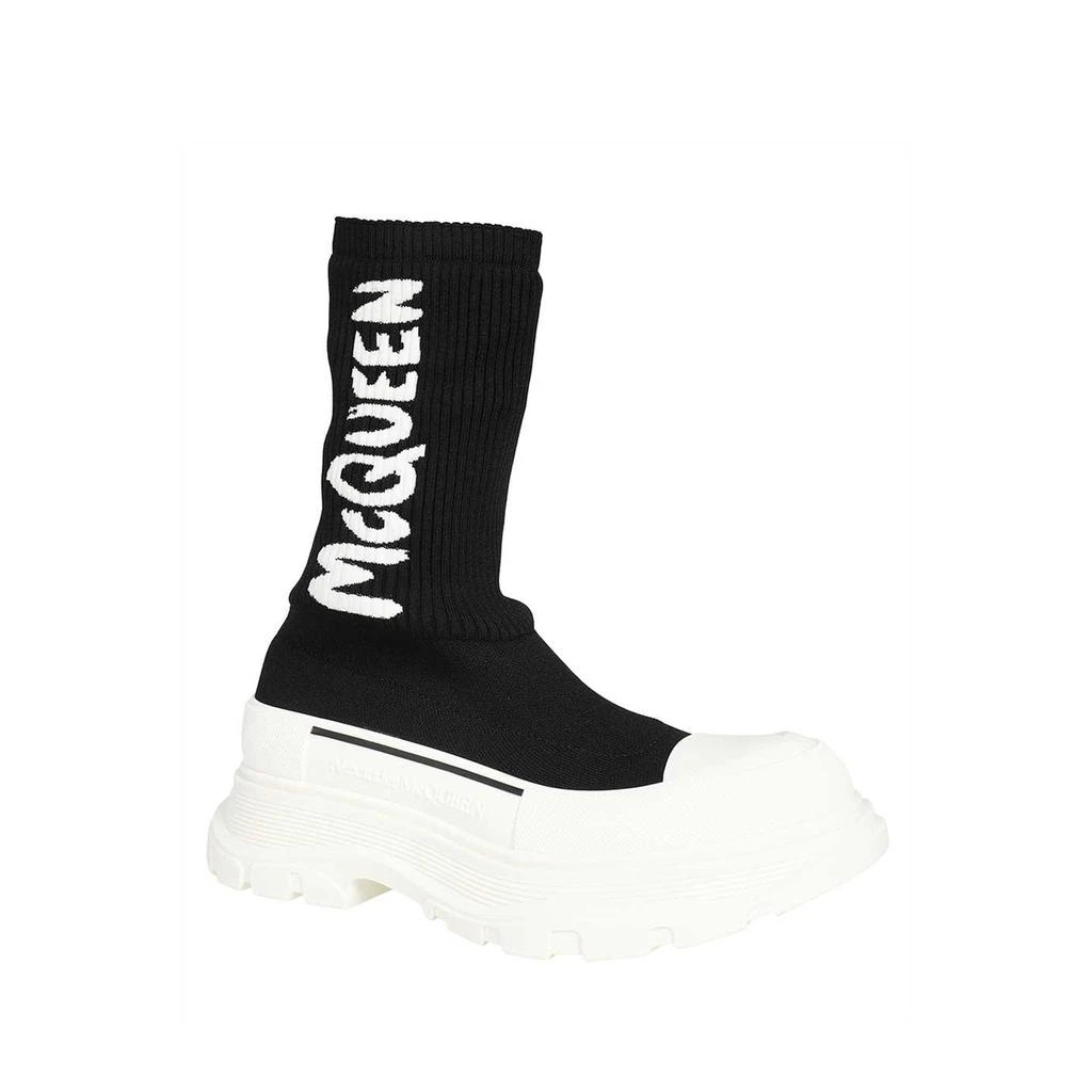 ALEXANDER MCQUEEN Alexander Mcqueen Sock-Style Logo-Print Boots 2