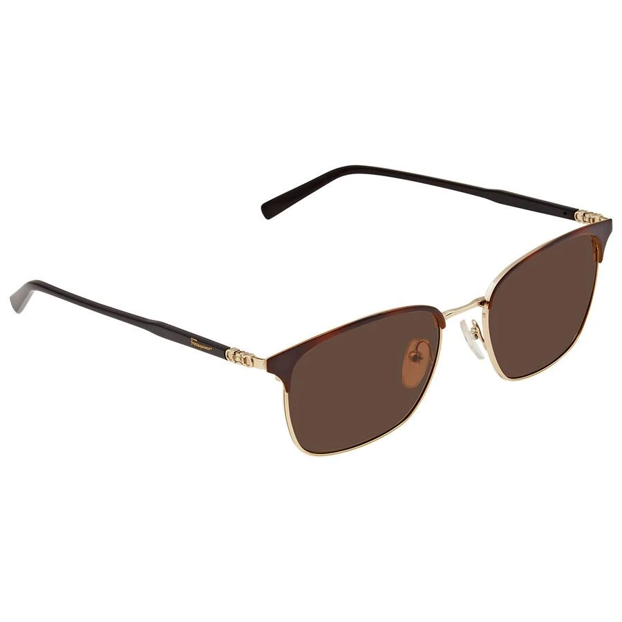 Salvatore Ferragamo Salvatore Ferragamo Shiny Gold Square Men's Sunglasses SF180S 271 54 3