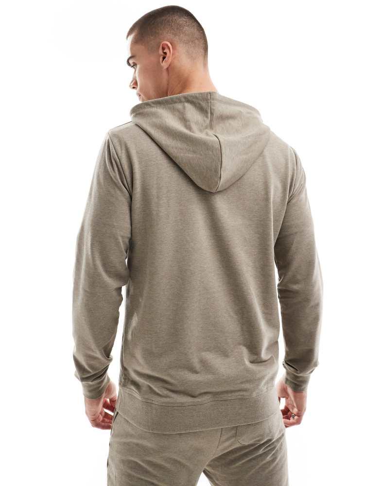 HERA Hera focus lightweight slim fit hoodie in marsh grey