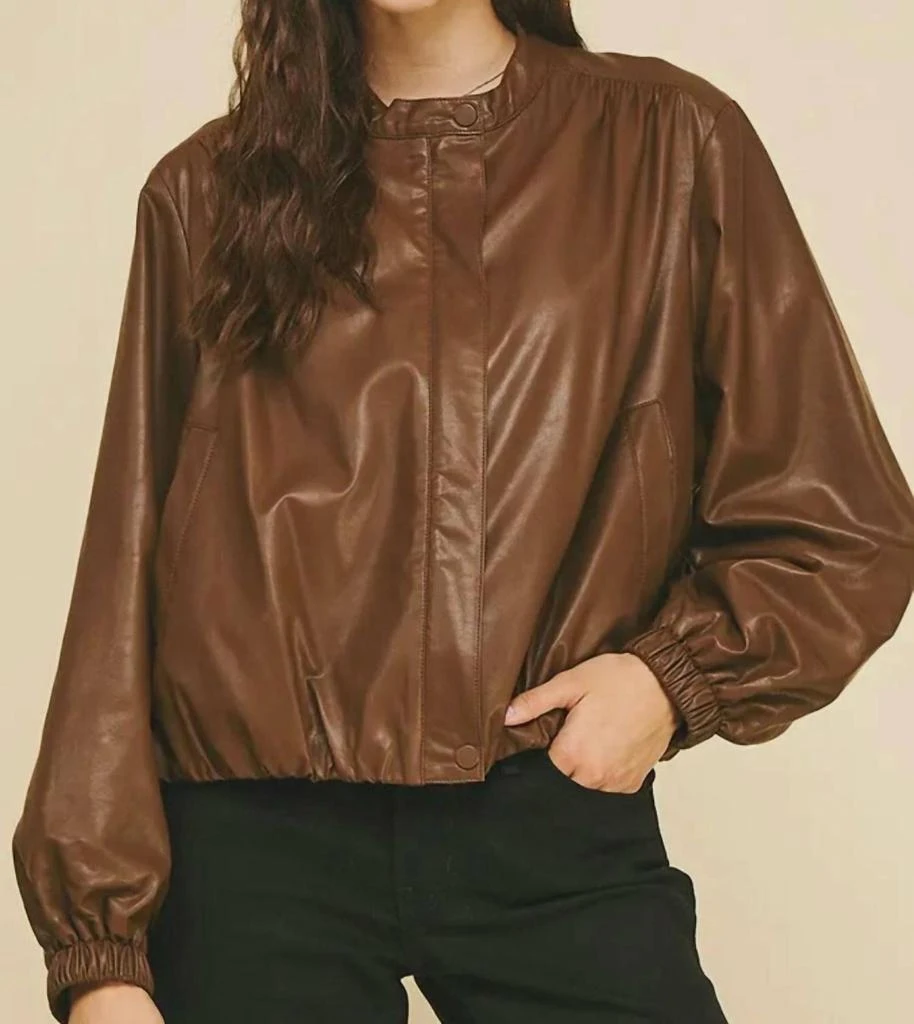 PINCH Pinch - Silvia Faux Leather Bomber Jacket 3