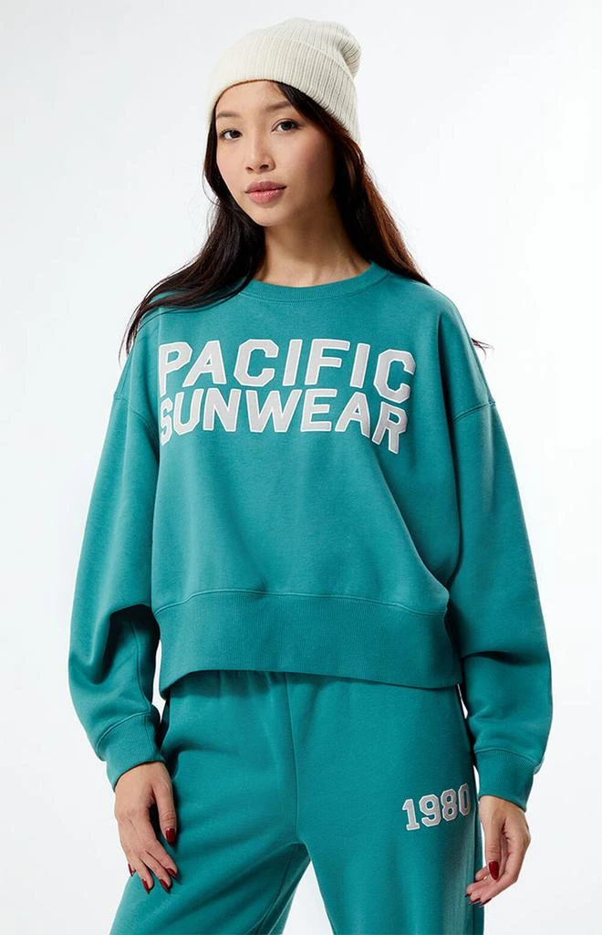 PacSun Bold Pacific Sunwear Cropped Crew Neck Sweatshirt 1