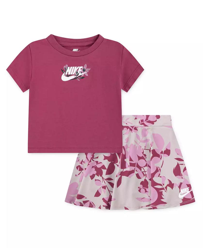 NIKE Toddler Girls 2-Piece Printed Club T-shirt and Scooter Set