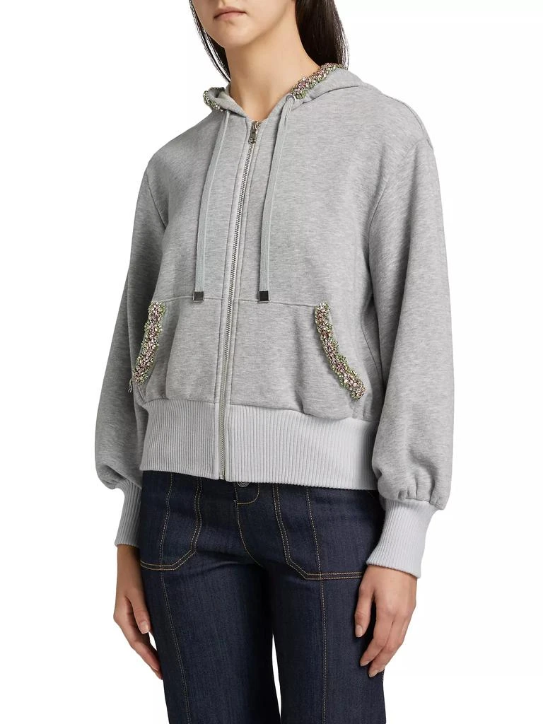 Cinq à Sept Maddie Crystal-Embellished Zip Hoodie 4