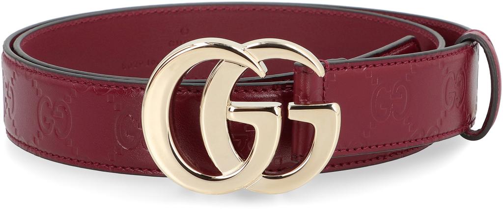 Gucci GG MILANO ROSSO ANCORA LEATHER BELT