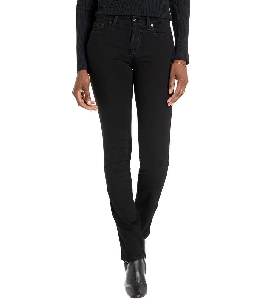 7 For All Mankind B(air) Kimmie Straight in Rinse Black 1