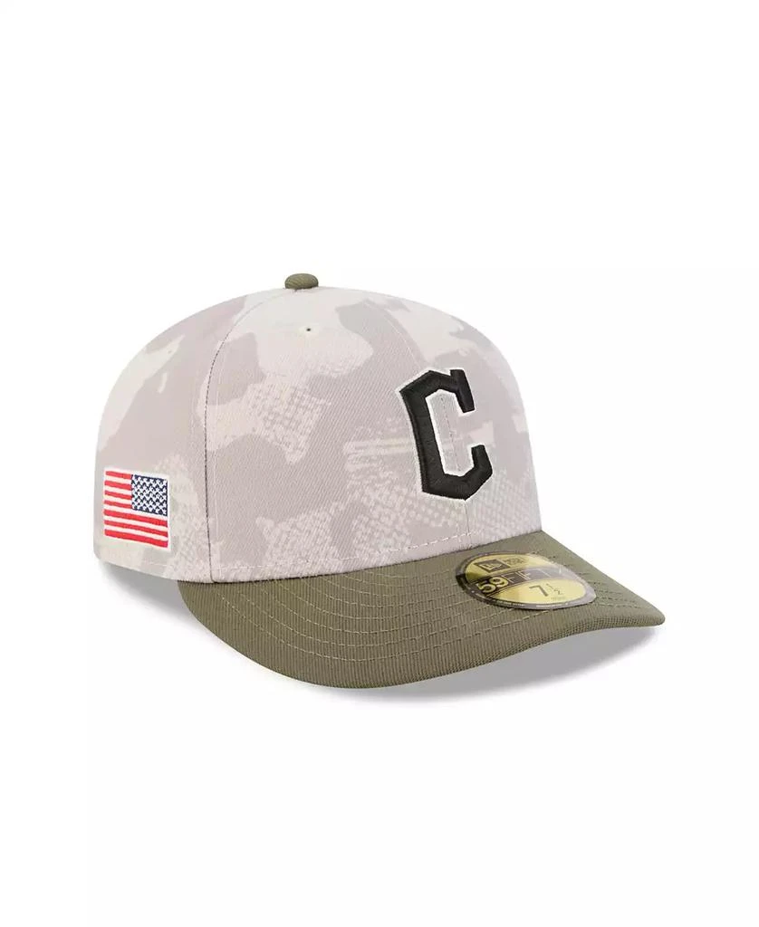 New Era Men's Light Beige/Olive Cleveland Guardians 2025 Armed Forces Day 59FIFTY Fitted Hat 2