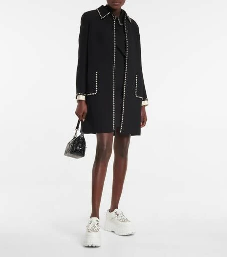 Miu Miu Embellished leather platform derby shoes 2