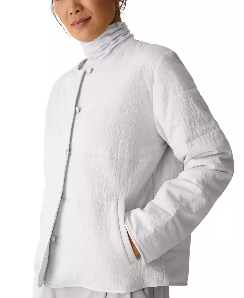 Eileen Fisher Women
s Round Neck Quilted Jacket 3
