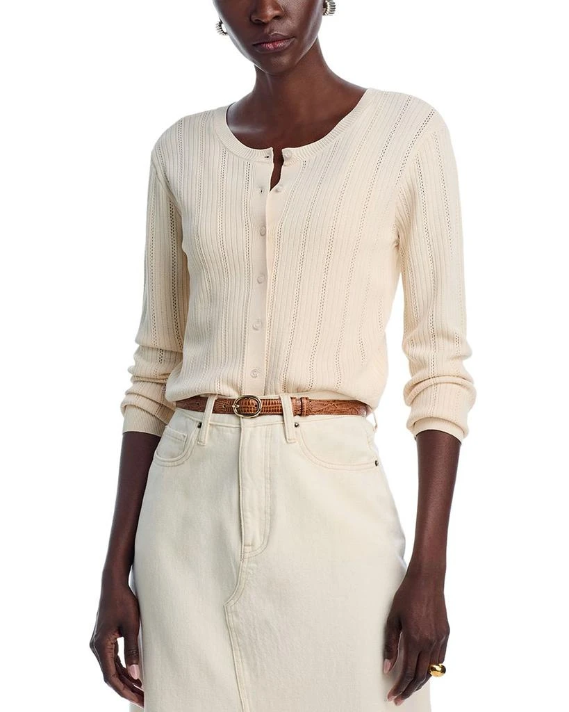 Wayf Pointelle Cardigan Sweater 1