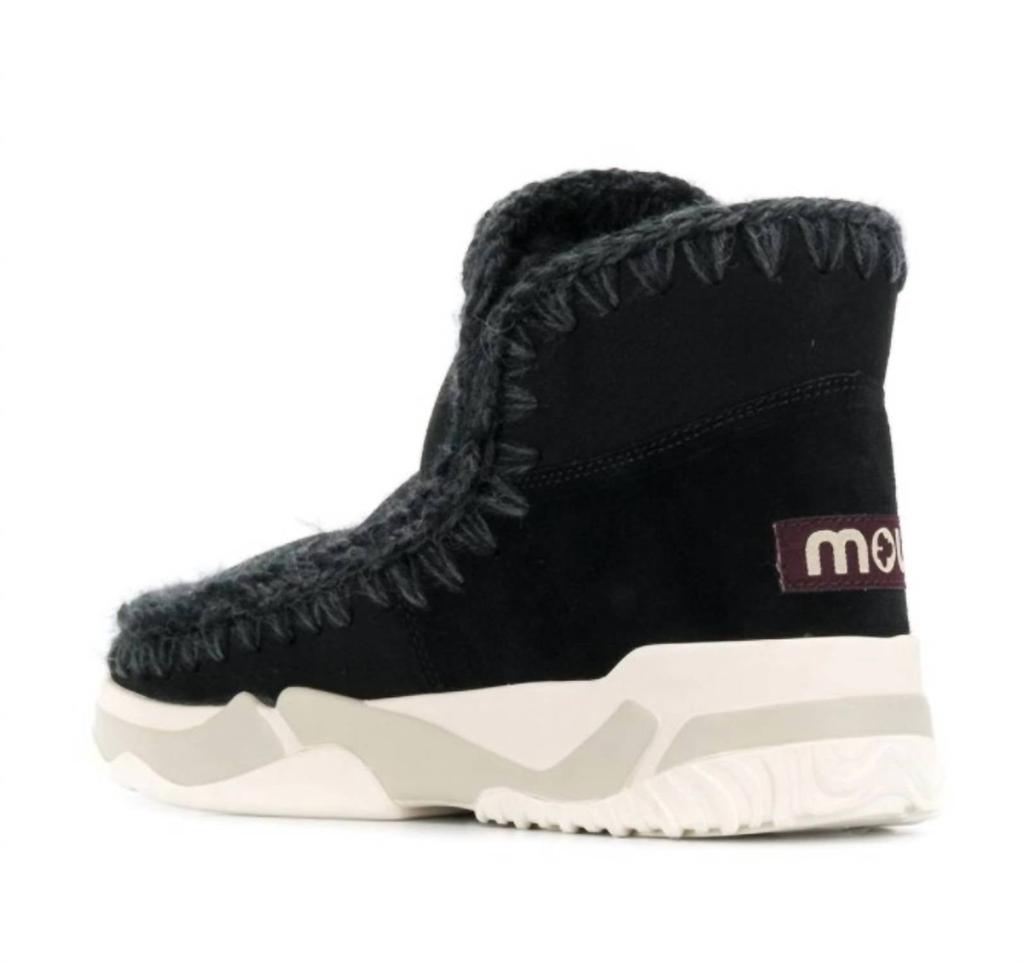 Mou Women's Eskimo Trainer Sneaker Boot In Black