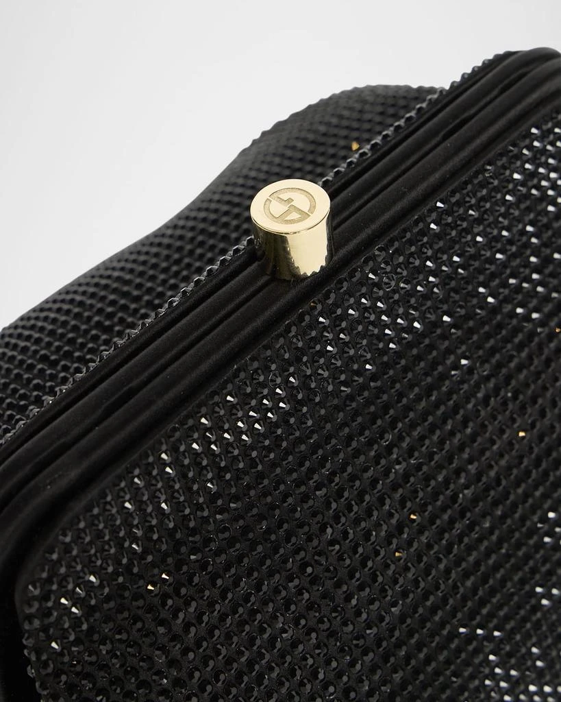 Giorgio Armani Pleated Rhinestone Satin Shoulder Bag 5