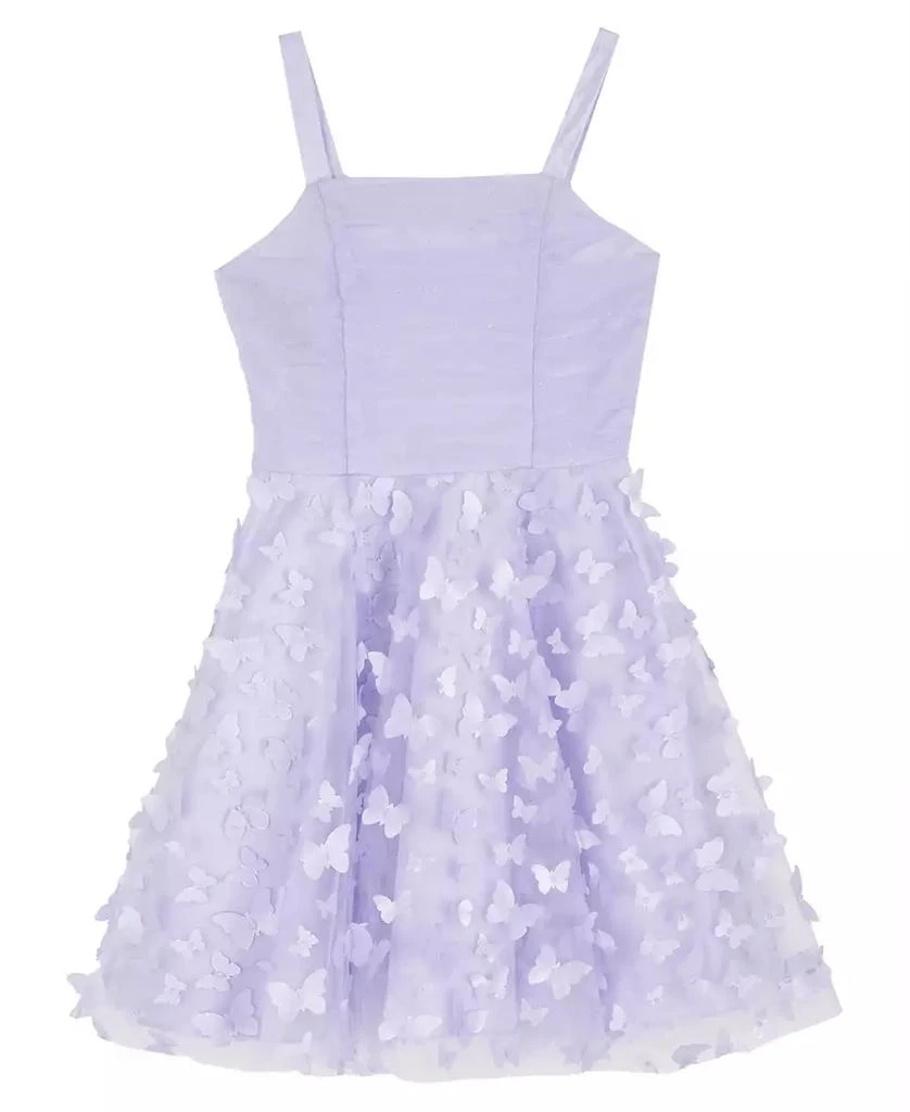 Rare Editions Girls
 7-16 Glitter Square Neck Dress