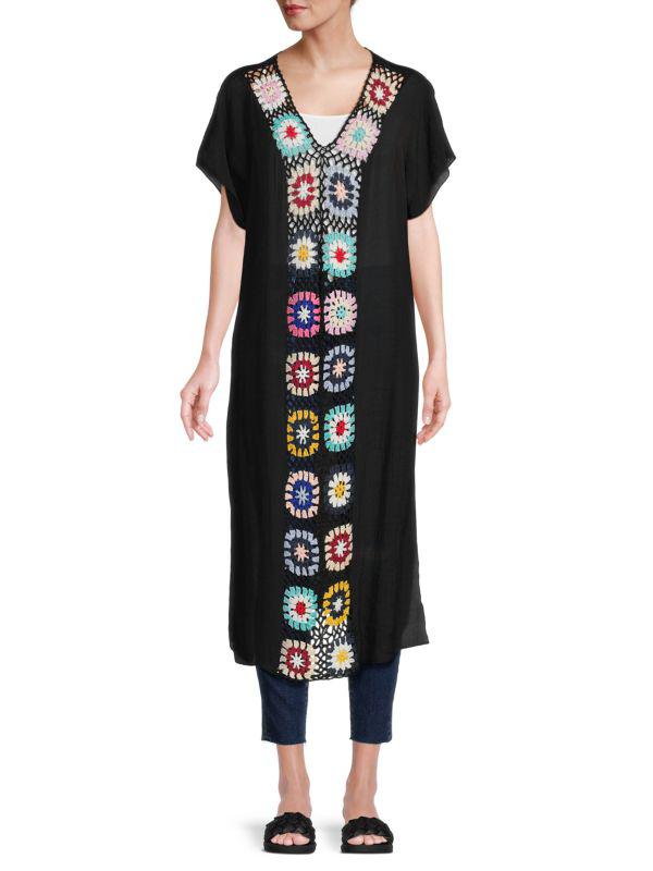 Saks Fifth Avenue Granny Square Midi Caftan