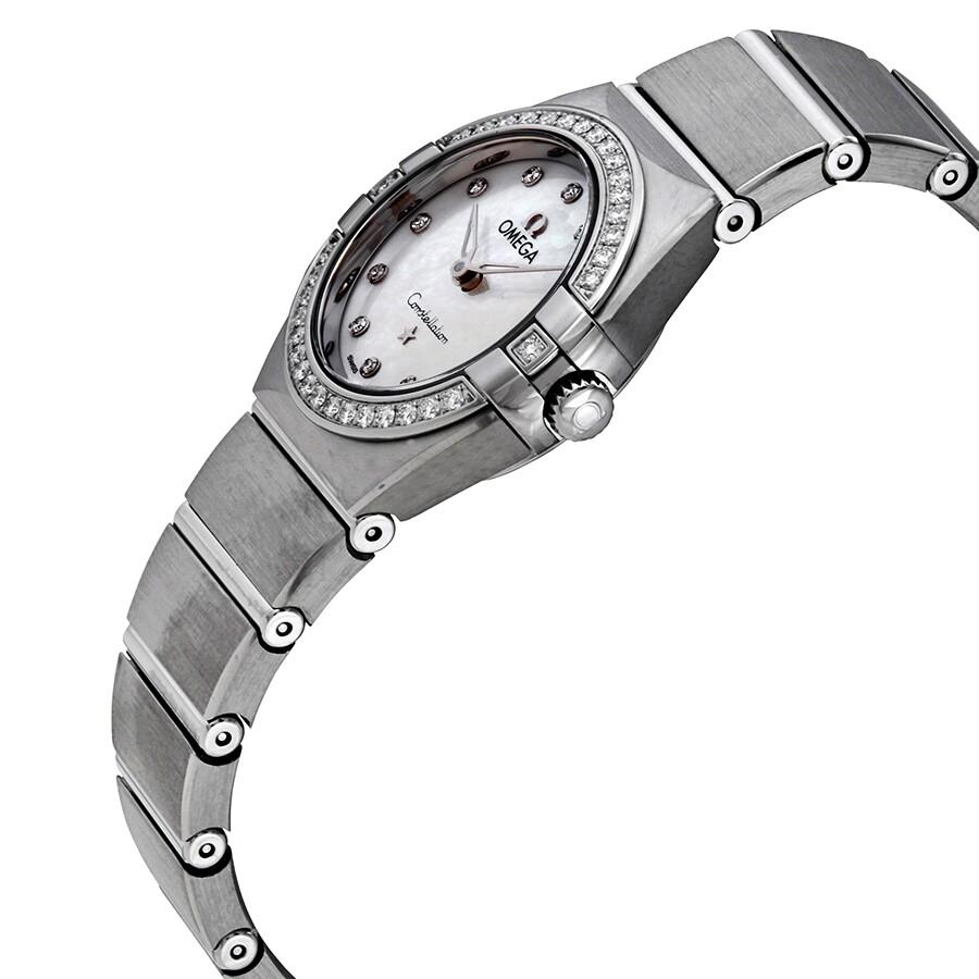 Omega Constellation Manhattan Diamond White Mother of Pearl Dial Ladies Watch 131.15.25.60.55.001