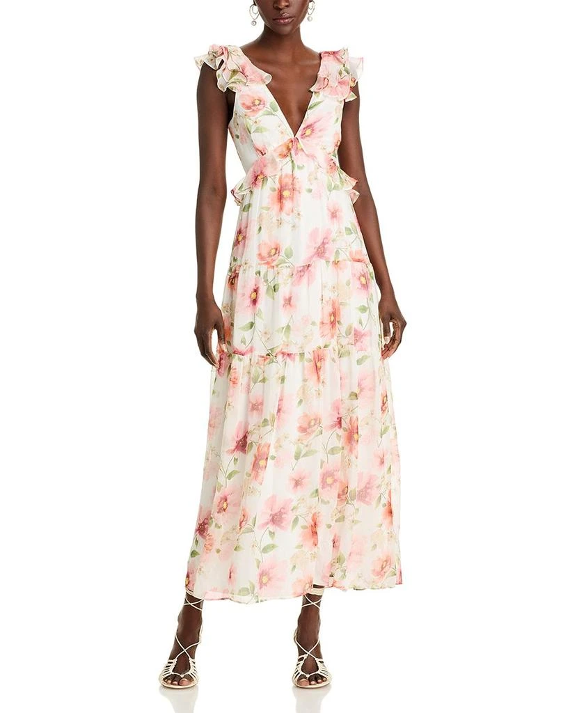 AQUA Ruffle Maxi Dress - Exclusive 1