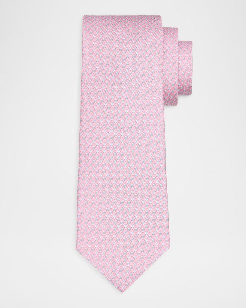 Salvatore Ferragamo Men's Micro-Ice Cream Print Silk Tie